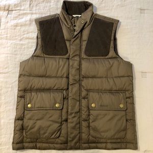 Barbour Genuine Suede Trim Quilted Vest